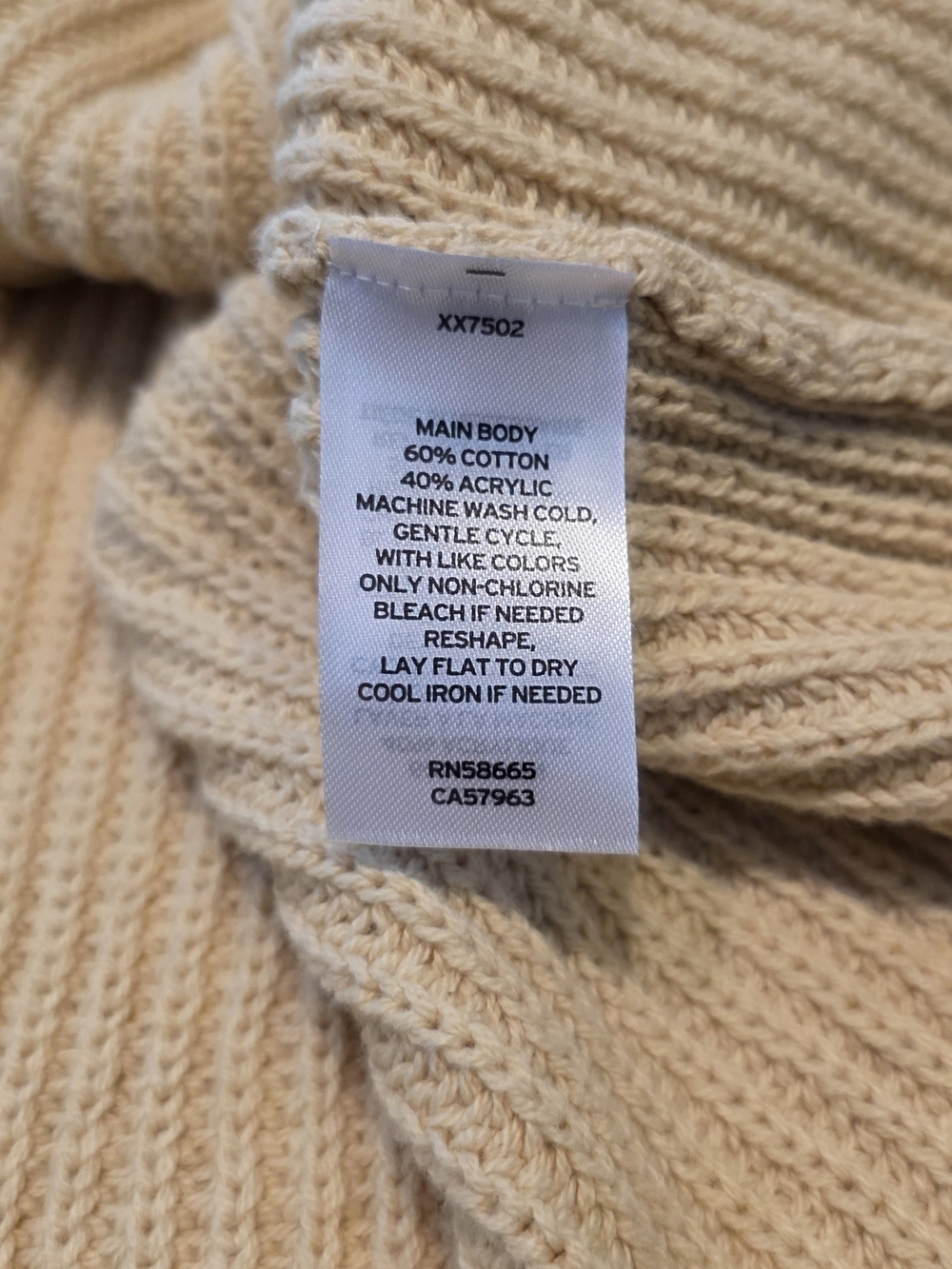 Madewell BP Womens Ribbed Crop Crewneck Sweater in Beige Cream Size Med Shaker - Picture 8 of 12